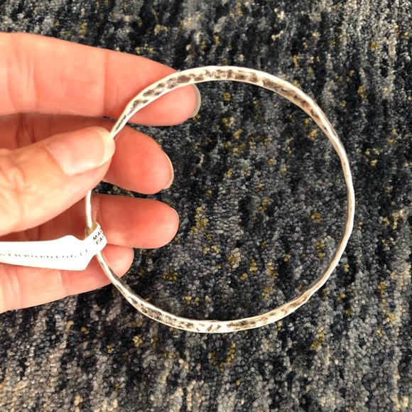 Anthropologie Silver Plated Bangle Bracelet NWT - Picture 2 of 5